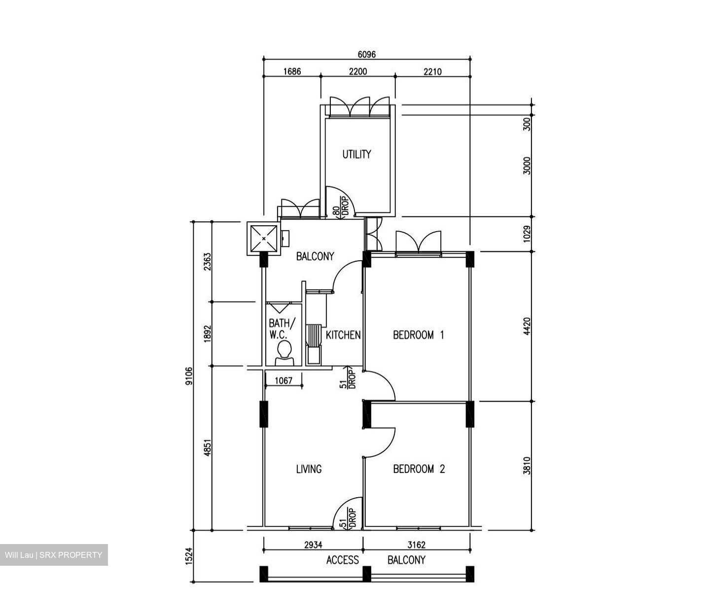 Blk 30 Jalan Klinik (Bukit Merah), HDB 3 Rooms #604123651